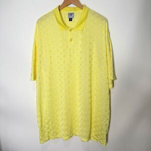 Kilburne-Finch Polo Shirt Yellow Bright Short Sleeve Men Size 4XL T